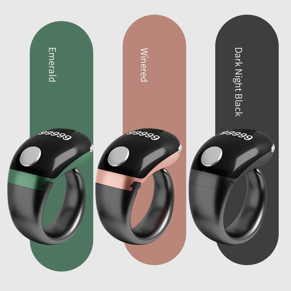 Умное кольцо для зикра для мусульман Тасбих OLED Цифровой счетчик Тасбих Время молитвы Вибрационное напоминание Водонепроницаемый Type C