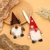 Yousheng Рождественский держатель для столовых приборов Рождественский гном Держатель для столовых приборов Карман-мешочек для ножа, вилки, ложки для праздничной вечеринки, украшение для обеденного стола