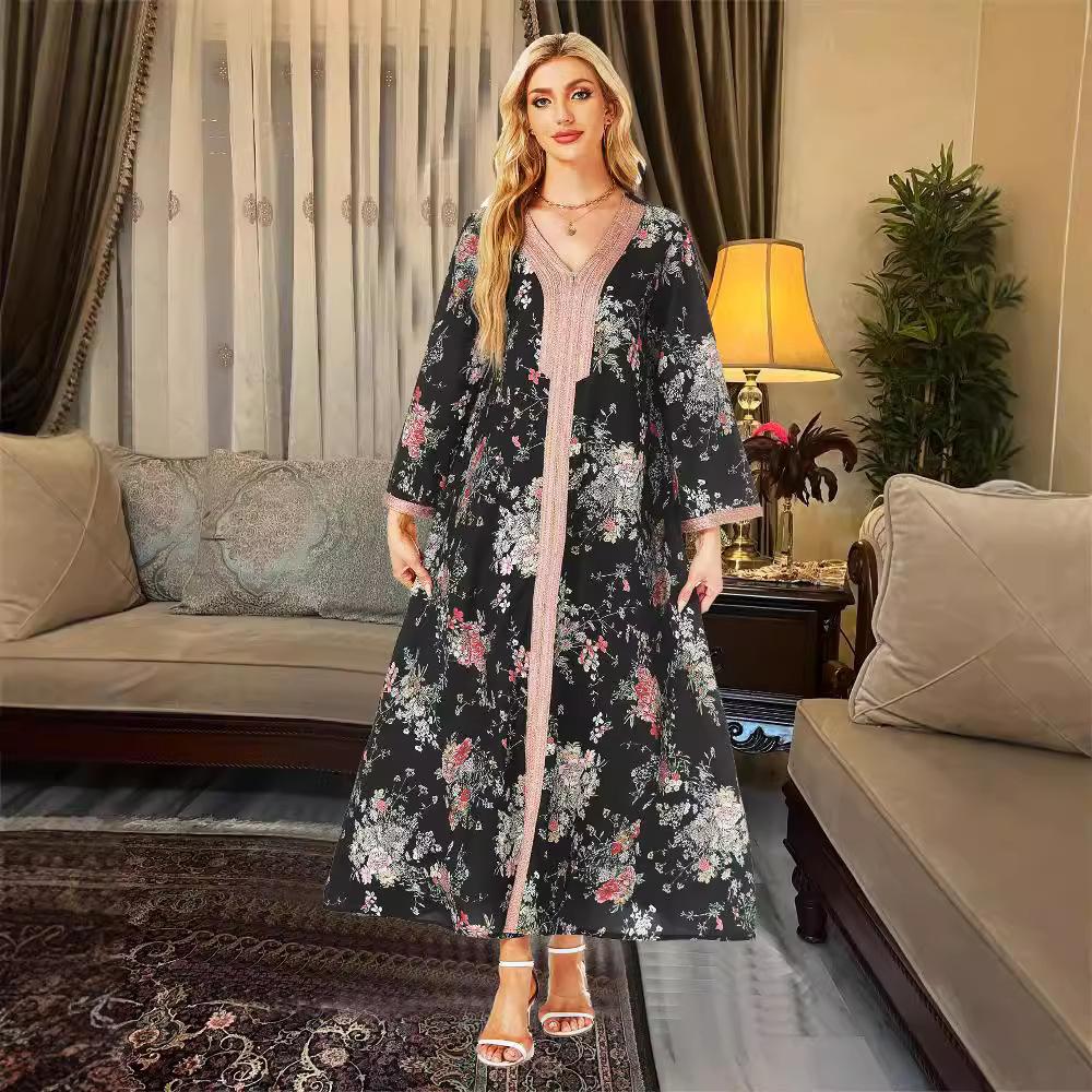 Women's Dress Long Maxi Dress with Digital Floral Print, Elegant Luxury Summer Vacation Evening Gown