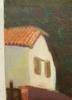 [USED] Hand-painted house landscape, oil painting, F4, framed, Takashi Tateyama