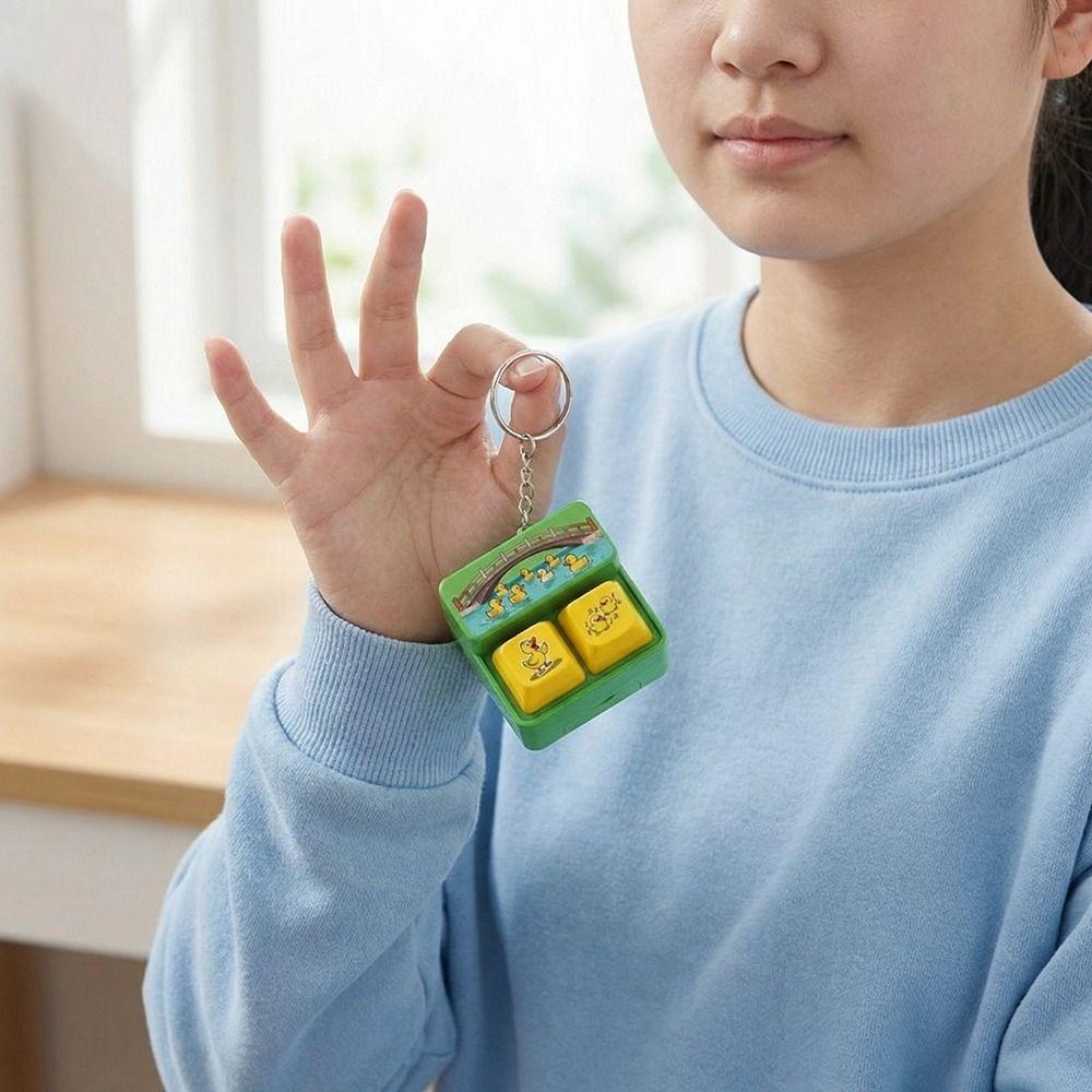 with LED Light Voice-Activated Keychain Plastic Phone Stand Key Chains Interactive Keychain Office