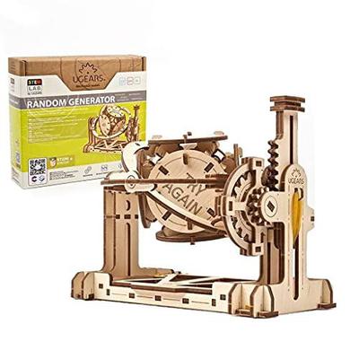 UGEARS Набор моделей генератора случайных чисел STEM — креативные деревянные 3D-пазлы