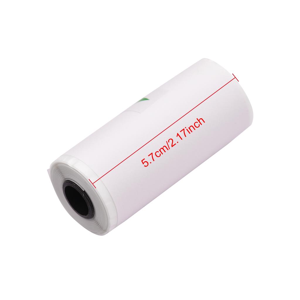 5pcs Adhesive Thermal Receipt Sticker Paper Rolls 57*25mm for Mini Pocket Photo Printer Peripage Poooli Paperang High