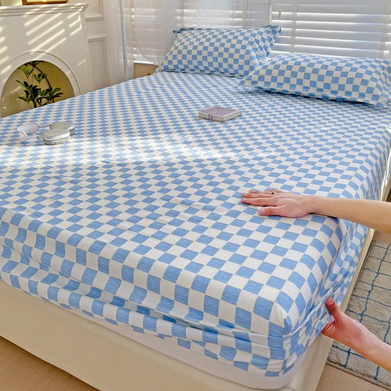 2025 New Cherry Fitted Sheet Skin-friendly Aloe Vera Cotton Washed Cotton Bed Sheet For Girls