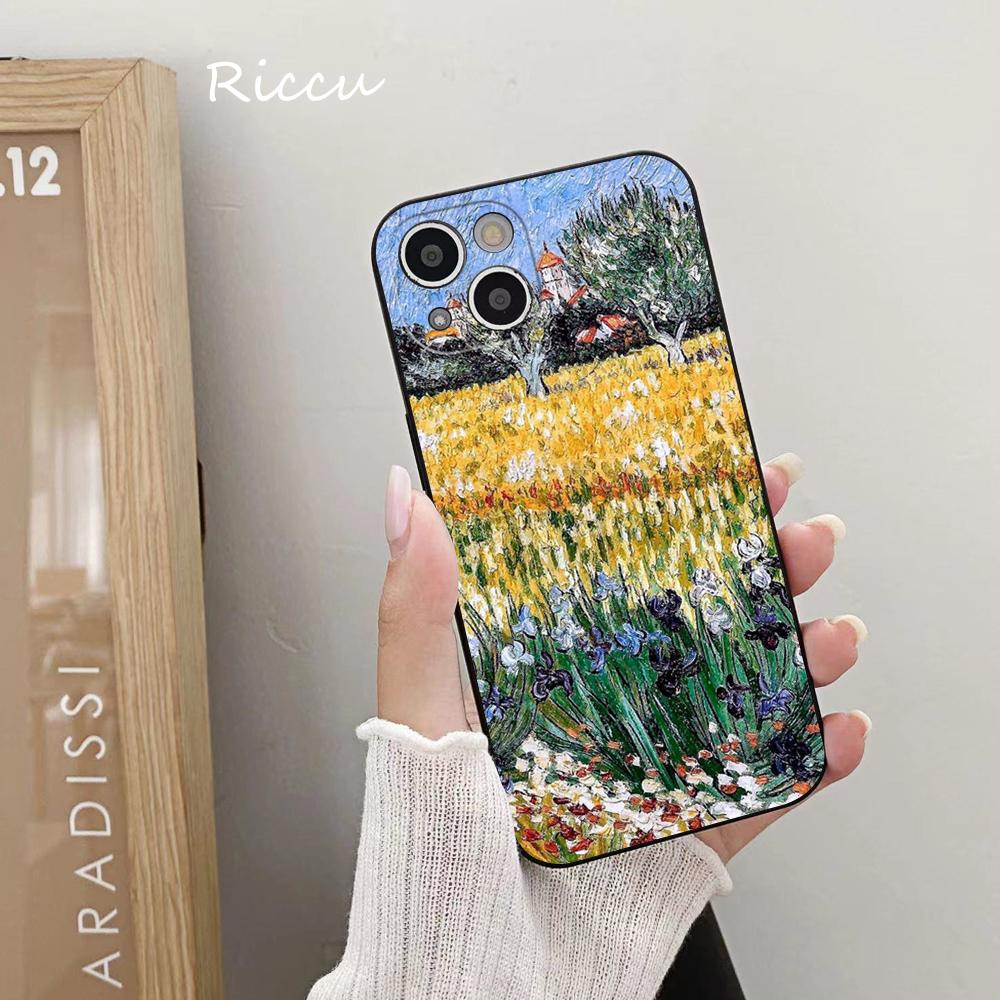 Мягкий чехол Toug для iPhone 14 Van Gogh Irises1889 Toug для Iphone 14 11 12Pro 8 7 Plus X 13Pro MAX SE2020 XR XS Чехлы