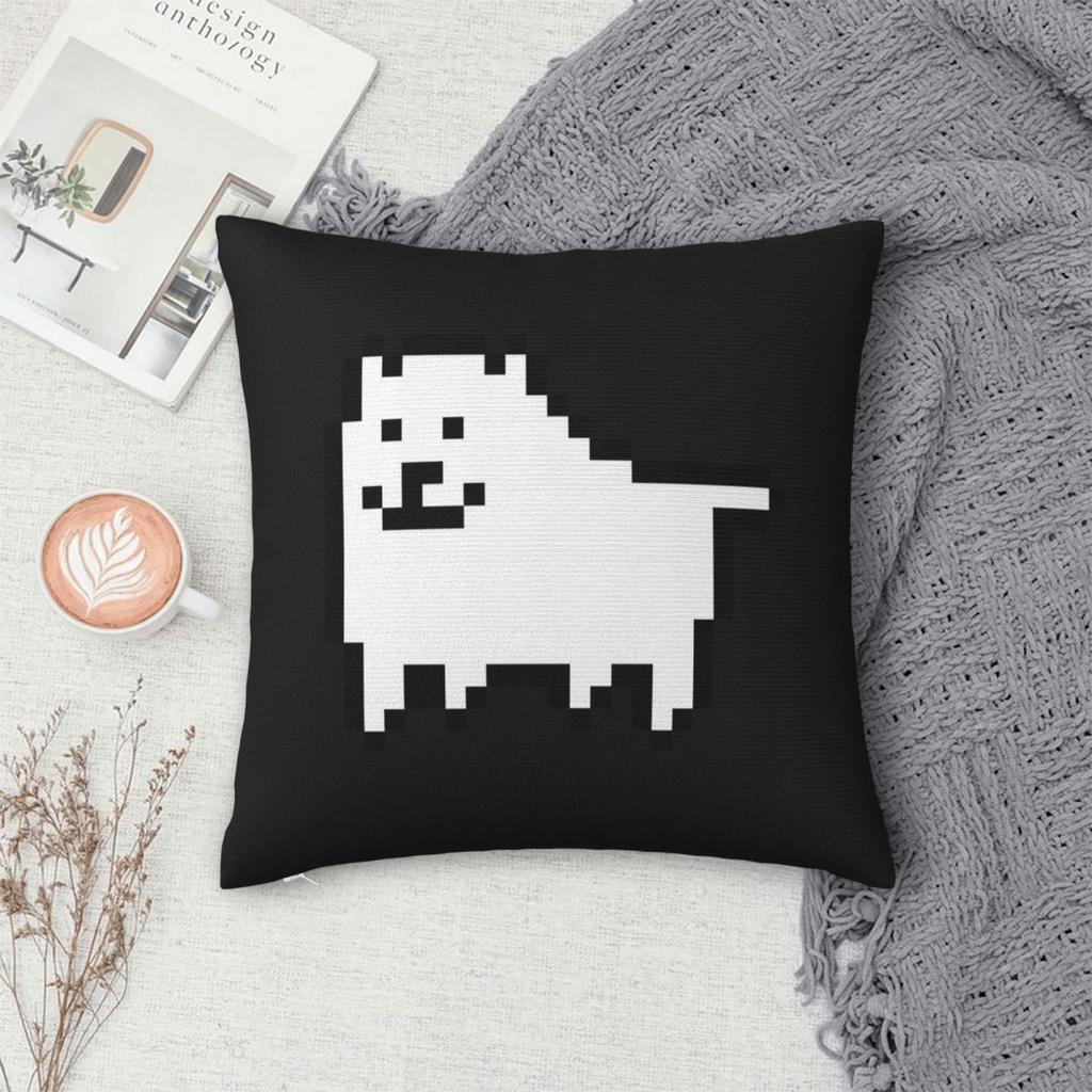 Раздражающая собака в космосе Undertale Тоби Видеоигра RPG Квадратная наволочка Чехол для подушки Подушка Декоративная подушка для дома Дивана