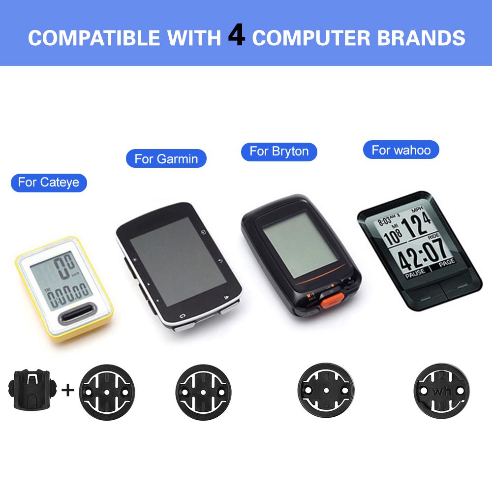 Регулируемый держатель на верхнюю крышку выноса велосипеда с 4 адаптерами для Garmin, Bryton, Cateye,