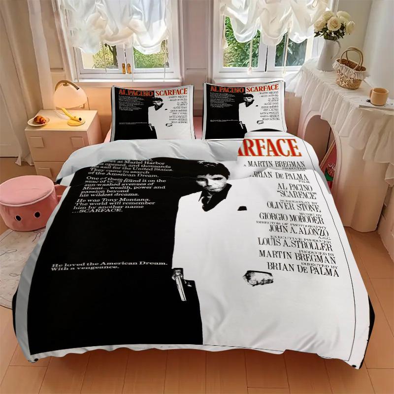 Scarface Legend Bedding 3 Piece Set Hd Print Duvet Cover Pillowcases For Teens Adult Bedroom Decoration Christmas Gift C921160