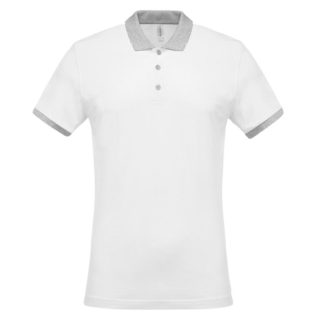 Kariban Мужская двухцветная рубашка-поло из пике