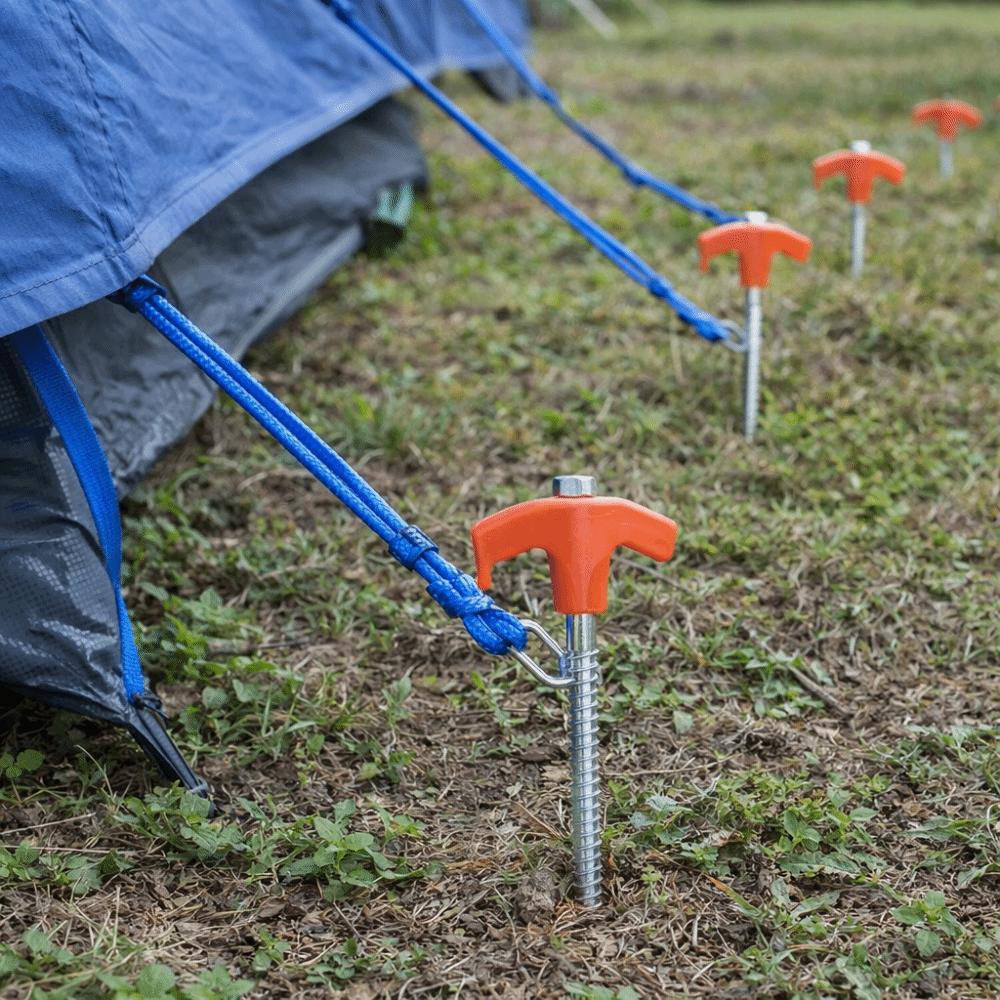 10pcs Heavy Duty Camping Stakes 8 Inch Ground Stakes Fixed Tent Peg Tent Stakes Trampoline