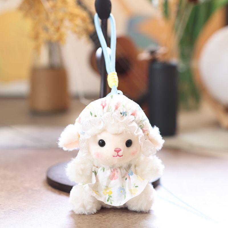 Cute Baby Sheep Stuffed Doll With Pp Cotton Filling For Bag Decor And Gifts