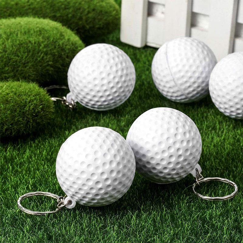 10Pcs Sports Keychain Car Key Chain Key Ring Golf Ball Pendant Keyring For Favorite Sportsman's Gift 4