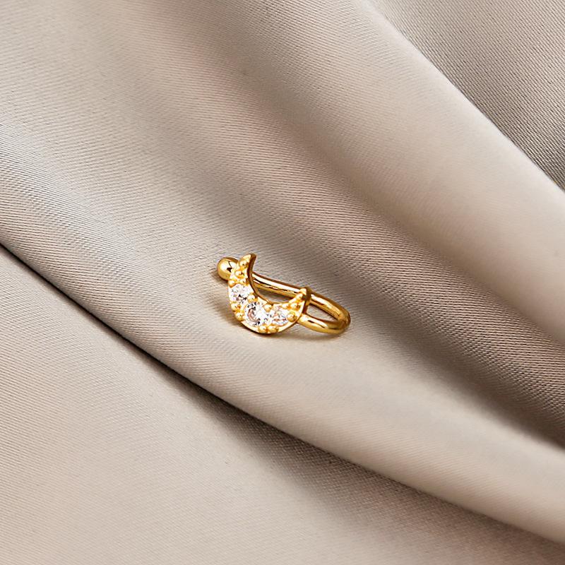 Украшения для тела с клипсами 1 шт., носовое кольцо в форме сердца и звезды, подарок, медная клипса для носа и ушей, поддельный пирсинг