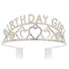 Rhinestone BIRTHDAY QUEEN GIRL Queen Princess Love Birthday Crown Party Supplies