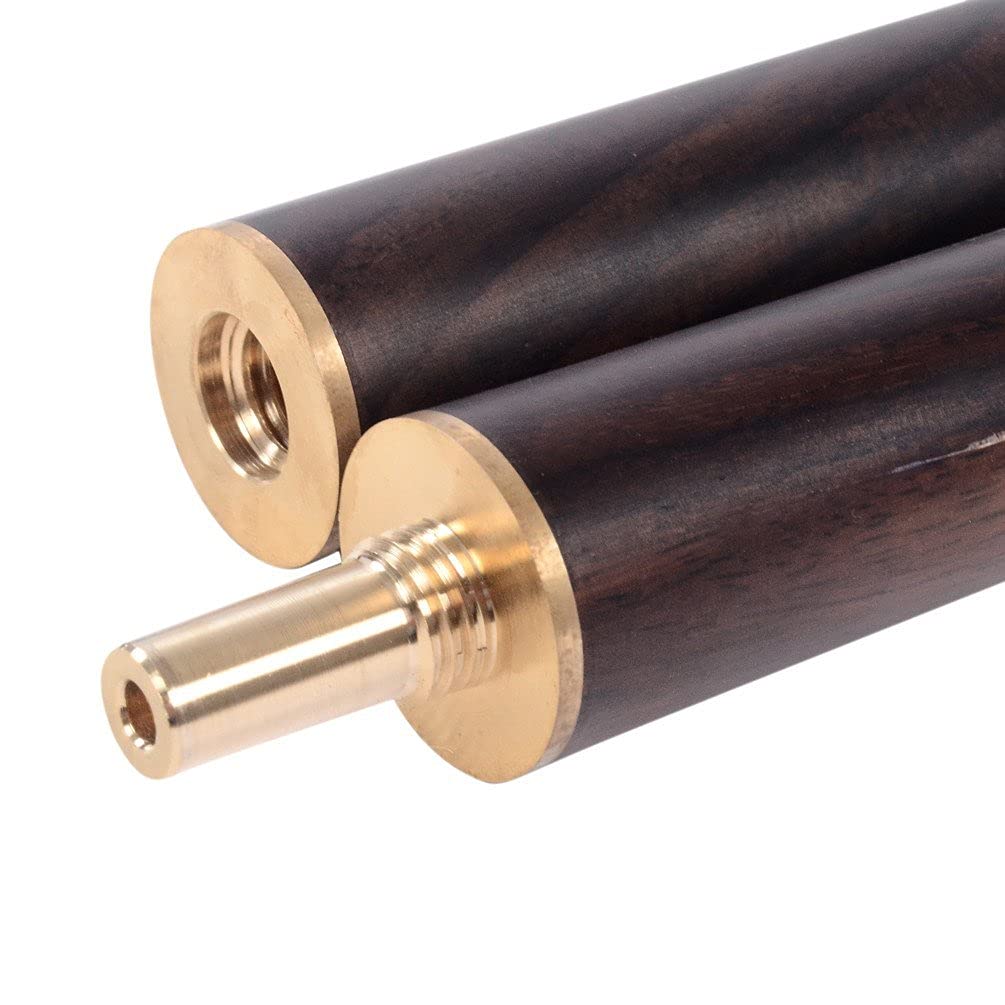 Cuesoul 57" Rosewood Handmade 3/4 Piece Snooker Cue with Black Cue Case and Cue Extension (CSSC014)