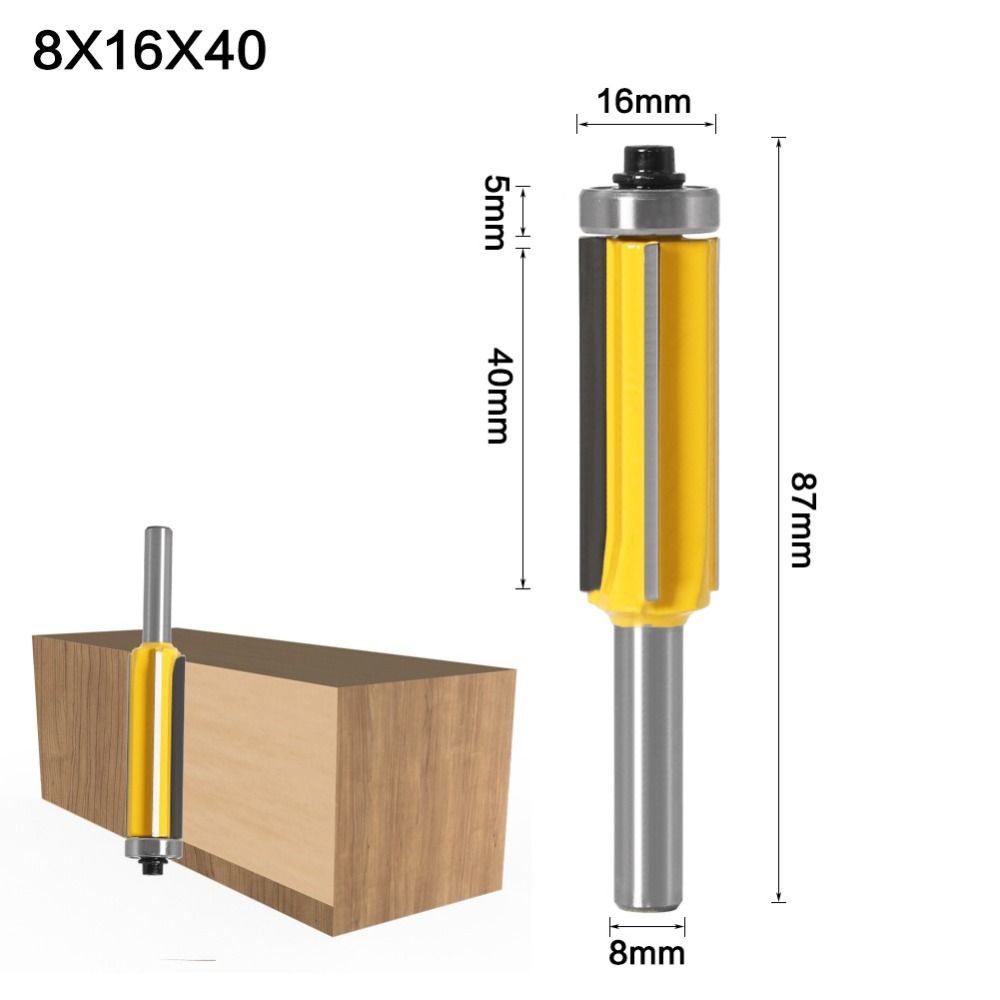 8mm Shank Trimming Cutter Carbide Slotting Cutter Convenient Milling Cutter Woodworking