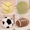 Adorable Realistic Sports Plush Toy Cushion Featuring Football Basketball And Tennis Designs