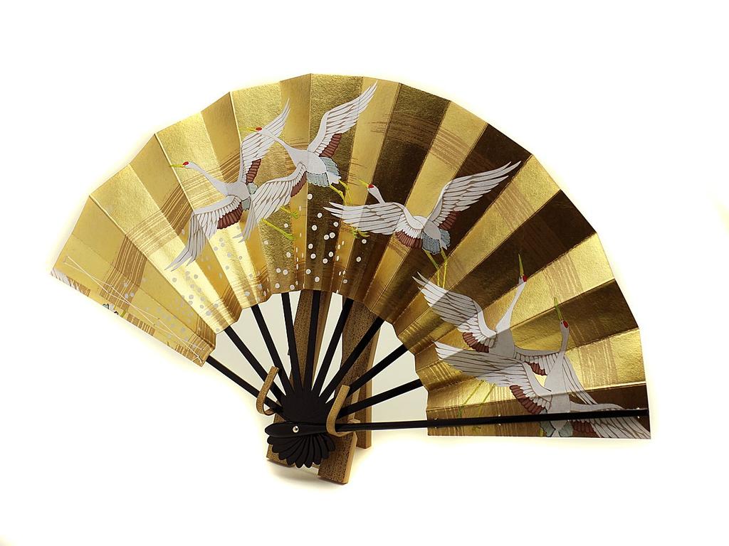 Декоративная кукла Kyoto Five 9 5 Сделано в Поставляется с вентилятором Японский Вход Японский стиль Новый год Высота 29 x Ширина 51 см, когда Вентилятор, Вентилятор, Журавли, см, минуты,