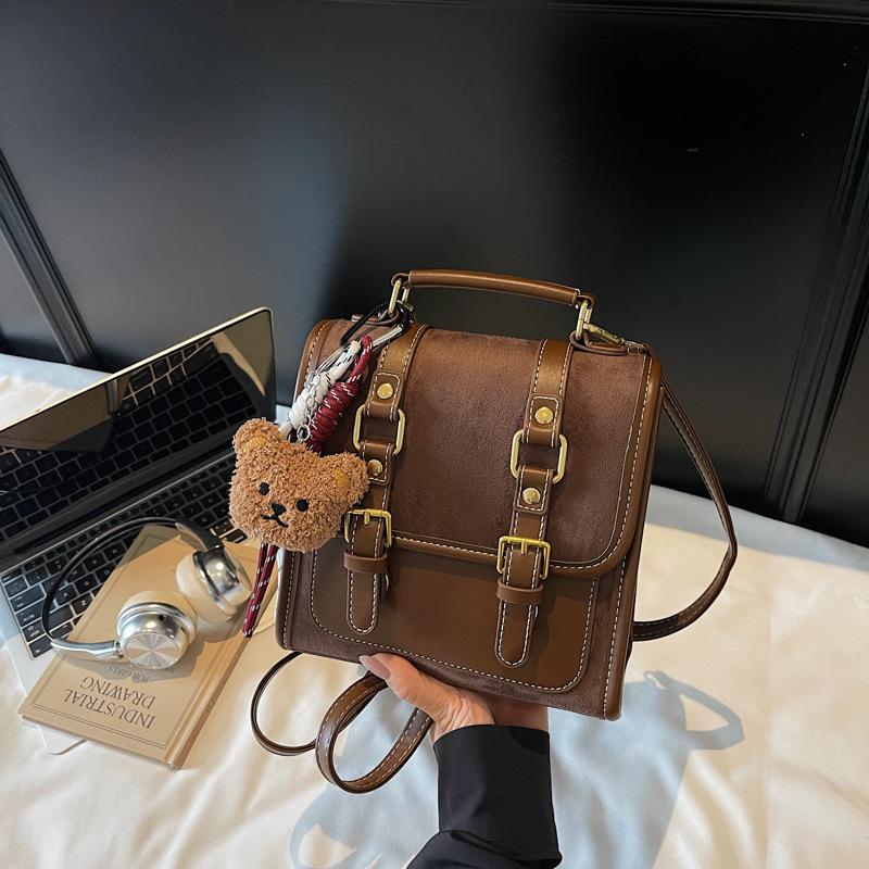 Новая осенне-зимняя замшевая сумка-рюкзак, женская сумка-мессенджер для путешествий в стиле Сен Мэн, легкая роскошь, нишевое ощущение, для通勤