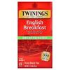 Twinings 100% Чистый Черный Чай English Breakfast Без Кофеина, 25 Пакетиков, 50г (1,76 унции)