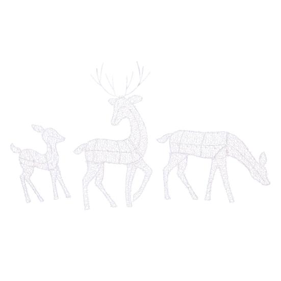 1 шт/3 шт светящийся рождественский олень украшение металлический каркас олени семья украшение уличные рождественские украшения со встроенными огнями для двора газон