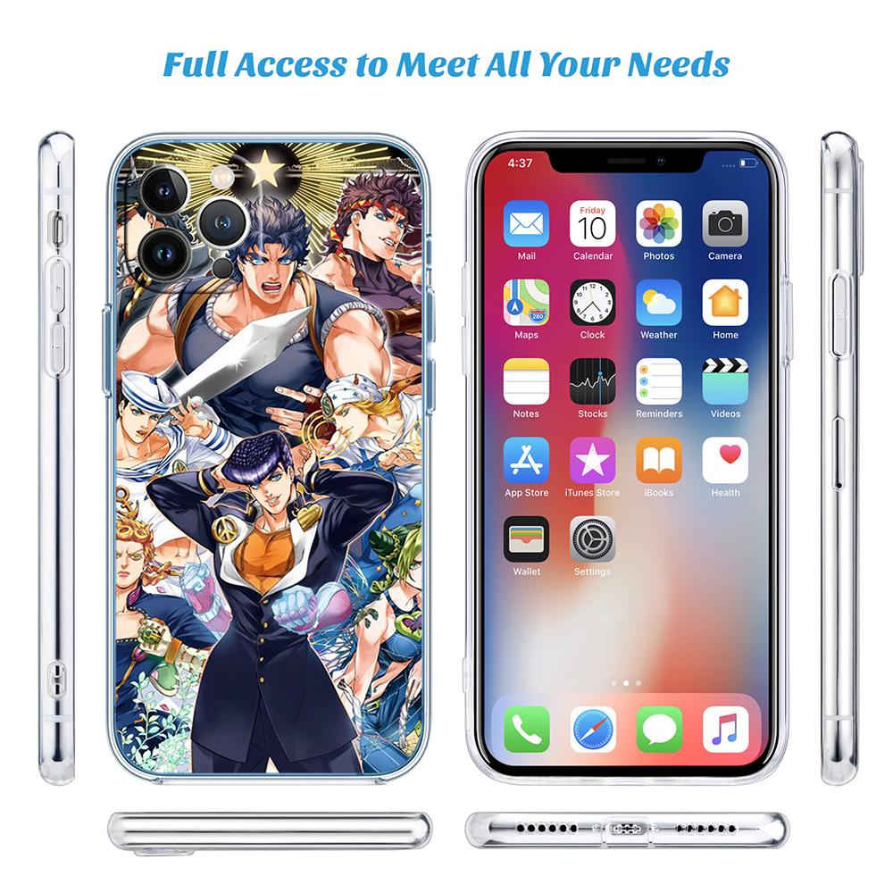 BF74 JoJos Bizarre Adventure Soft Shell Transparent Phone Case for Samsung Galaxy A04 A04S A14 A23 A34 A54 M23 M33 M52 M53