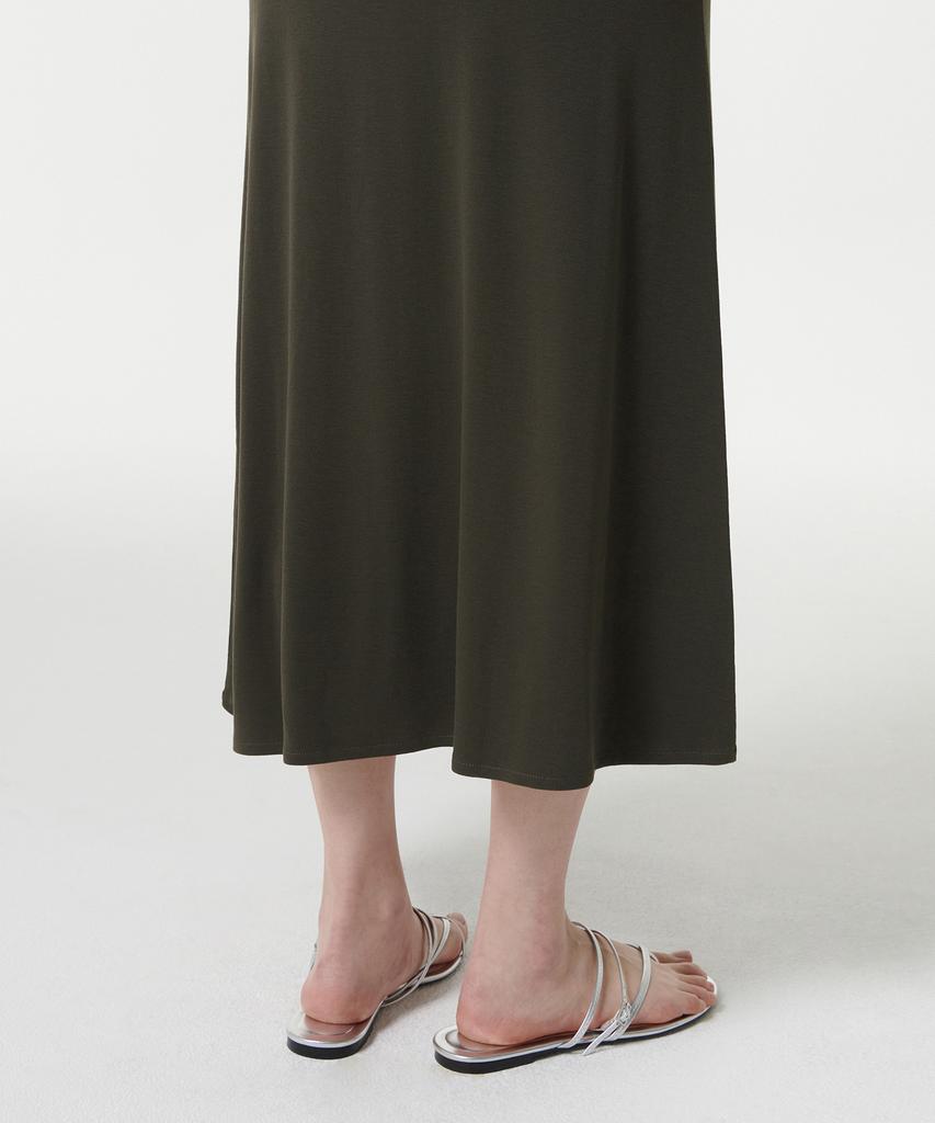 Musinsa Standard Woman Women'S Soft Jersey Long Dress [Dark Olive]