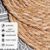 Round Woven Placemat Boho Rattan Placemats Natural Water Hyacinth Placemat Farmhouse Weave Place Mats Braided Wicker Table Mats