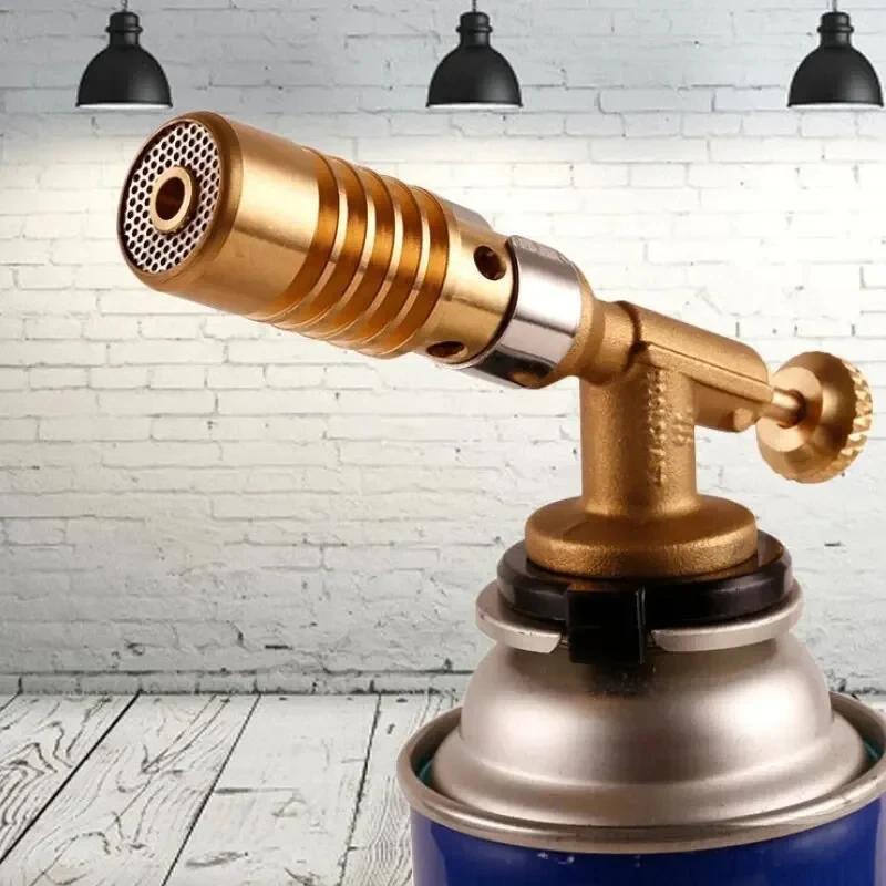 Портативная сварочная горелка пламенная газовая горелка пламенная пушка продувочная газовая зажигалка для барбекю, кемпинга на открытом воздухе, приготовления пищи, зажигалка, нагрев, кемпинг