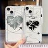Love aircraft route is suitable for Apple 16 mobile phone case iPhone15 set 14promax transparent 13 airbag 12 bursts