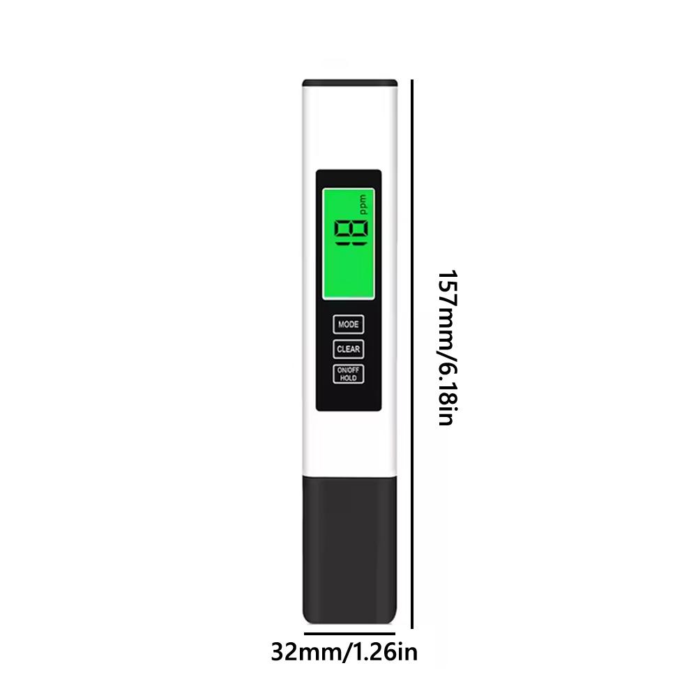 4 in 1 Digital Water Tester Temperature TDS PH Meter High Accuracy EC Meter Durable TEMP PPM PH Meter with Backlit LCD Screen