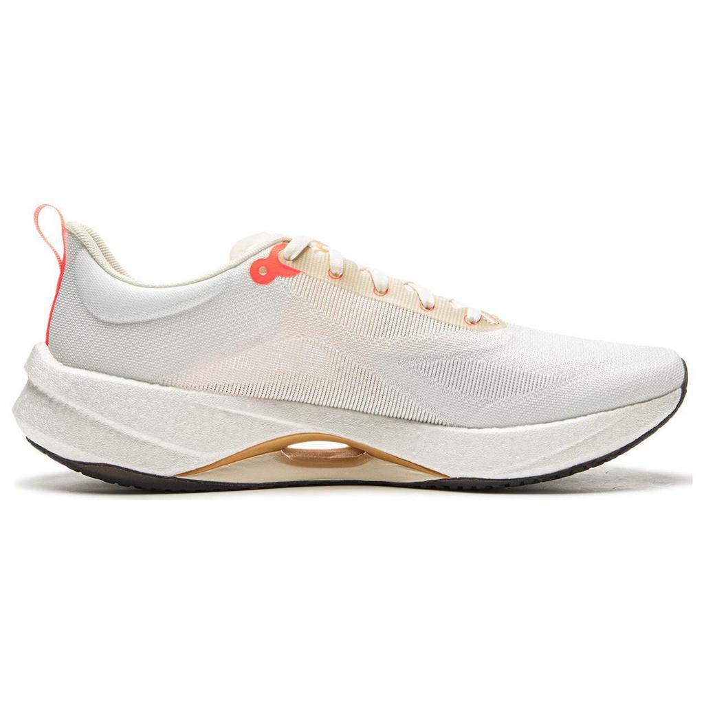 Li Ning Super Light 21 Нескользящие, износостойкие, дышащие низкие беговые кроссовки мужские Белый Абрикосовый Золотой ARBU001-49