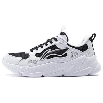 Flowing Fire Прочные амортизирующие низкие повседневные туфли Женские кроссовки Черный Белый AGCT388-5