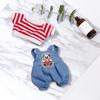 Dolls Suspender Pants Costume Accessories DIY Soft Doll Clothes, Handmade Clothing, for 17cm Dolls,