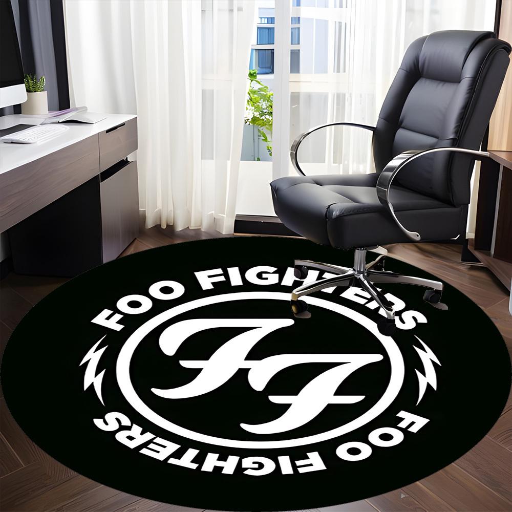 1pc Foo Fighters Band Chair Carpet for Office Non Slip, Lightweight, Machine Washable Rug for Office Holiday Decor