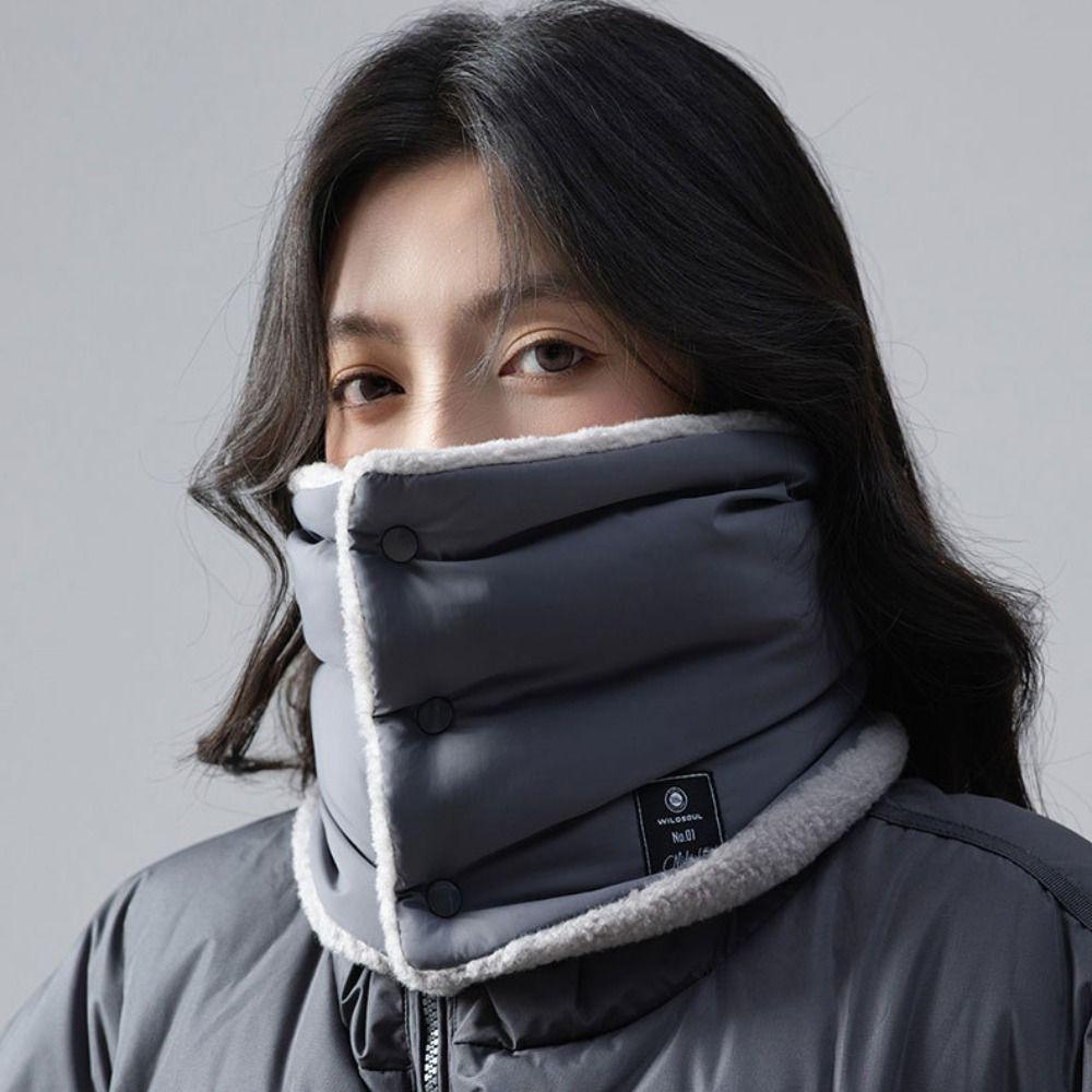 Versatile Down Cotton Neck Gaiter Thickened Thermal Winter Neck Scarf Cold-proof Collar For Men Women Outdoor