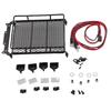 Middle Size Roof Rack Luggage With LED Lights Quadrate for SCX10 1 10 RC Car (4 White)