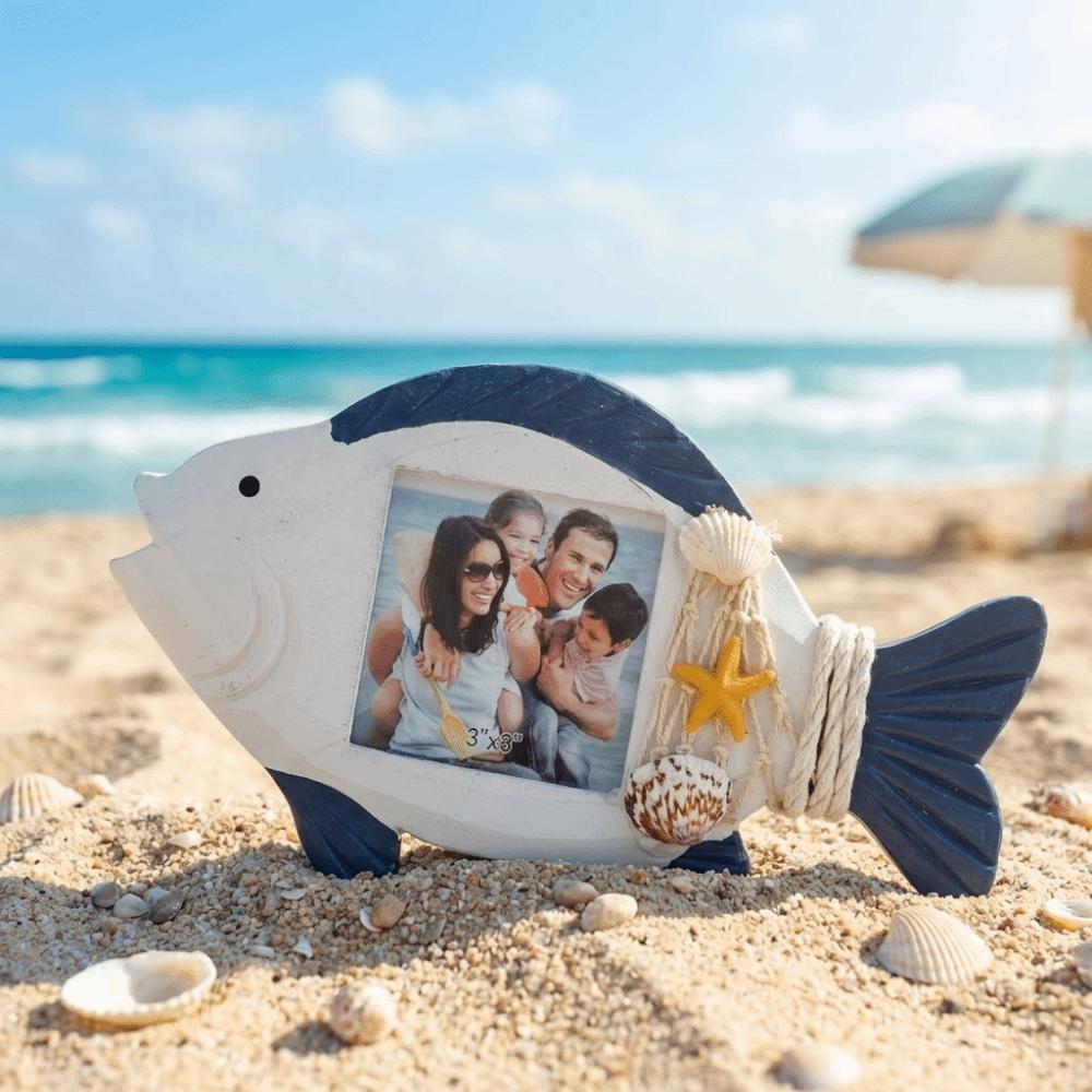 Unique-shaped Ocean-Themed Photo Frame Wooden Instant Photo Frame  Living Room