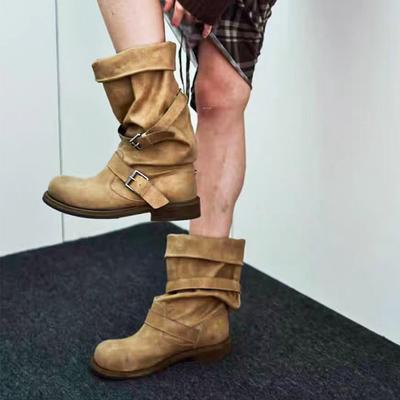 Звездные старые модные ботинки осень новые ретро западные ковбойские сапоги дорожный стиль короткие ботинки