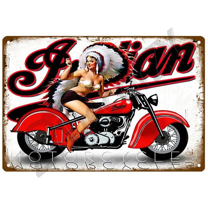Индия Moto For The Garage Plaque Metal Sign Vintage Wall Poster Vintage Retro Room Home Industrial Hanging Decor Art Tin Sign