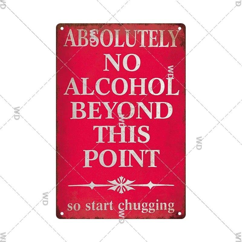 Retro Metal Plate Drink Tin Sign Funny Beer Wine Lover Vintage Metal Plaque for Bar Pub Club Kitchen Home Man Cave Wall Decor