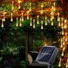 Гирлянда с каплями воды на солнечных батареях для внутреннего и наружного декора, 20 светодиодов, два режима, идеально подходит для вечеринок, свадеб и праздников