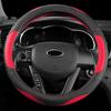 Universal 38cm PU Leather Car Steering Wheel Cover for Ford Focus 2 3 BMW E46 E39 Volkswagen Toyota Chevrolet Cruze