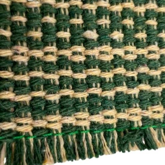 NazyJnn Coaster Stylish Fabric 2-Piece Set Cotton Linen Absorbent Insulation Hand-Knitted Style 10cm Square Thickness 3mm Natural Non-Slip Machine Use