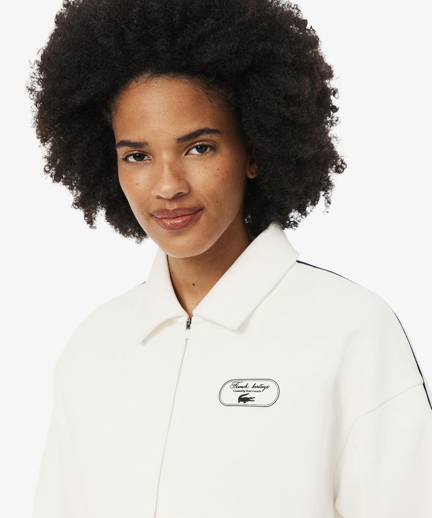 LACOSTE Women'S Tennis Heritage Zip-Up Sweatshirt Sf6822-56N Ev0