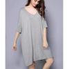 Женское модальное платье миди с V-образным вырезом - Свободное, Большого размера, Летняя ночная сорочка, Для беременных