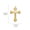 DIY Vintage Cross Pendant in Antique Brass or 18k Gold Plated, 4.8x3.4cm