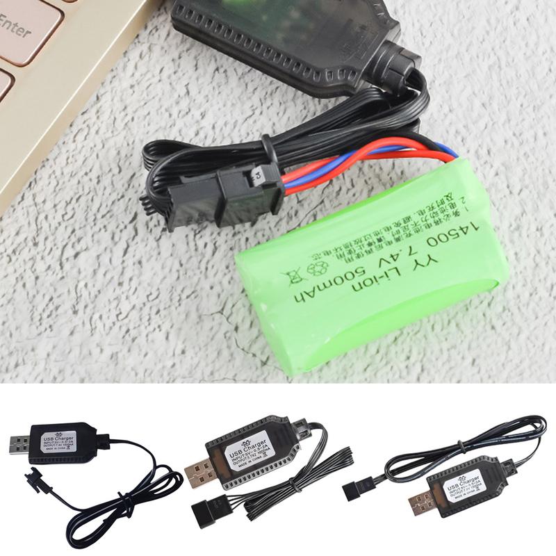 USB-зарядное устройство для литиевой батареи 7,4 В 1000 мА Быстрый зарядный кабель для RC-самолета Литиевая батарея SM-2P SM-3P SM-4P Зарядка аккумулятора дрона