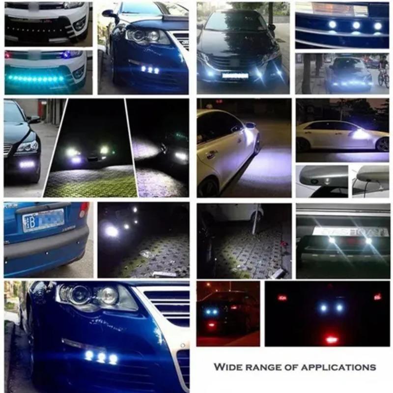 2Pcs/set LED Light Daytime Running Fog Lights 15W 12 Leds 23MM Reversing Parking Signal Lamp Waterproof 12V