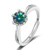 Bague Ringen Женские ювелирные изделия из серебра S925, поворотный дизайн, кольца с шестью когтями, 1 карат, D-ЦВЕТ, кольцо с муассанитом, созданные в лаборатории ювелирные изделия с бриллиантами